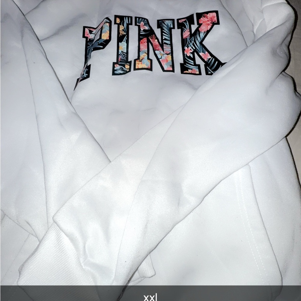 White PINK Logo Sweatshirt